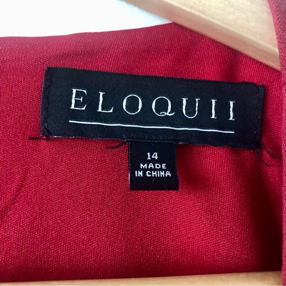 Eloquii Red key hole fit and flare dress size 14 - Picture 4 of 6